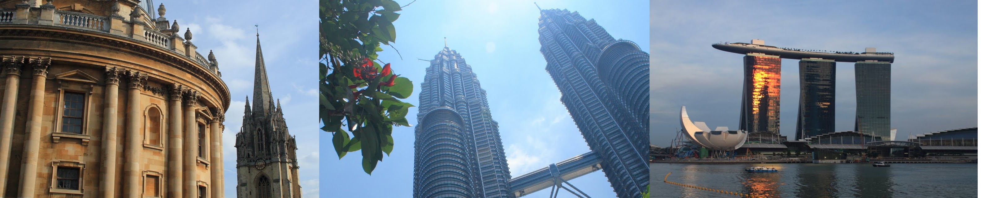 A panorama of Oxford, Malaysia and Singapore representing Global IP Consulting's UK roots and international innovation perspective